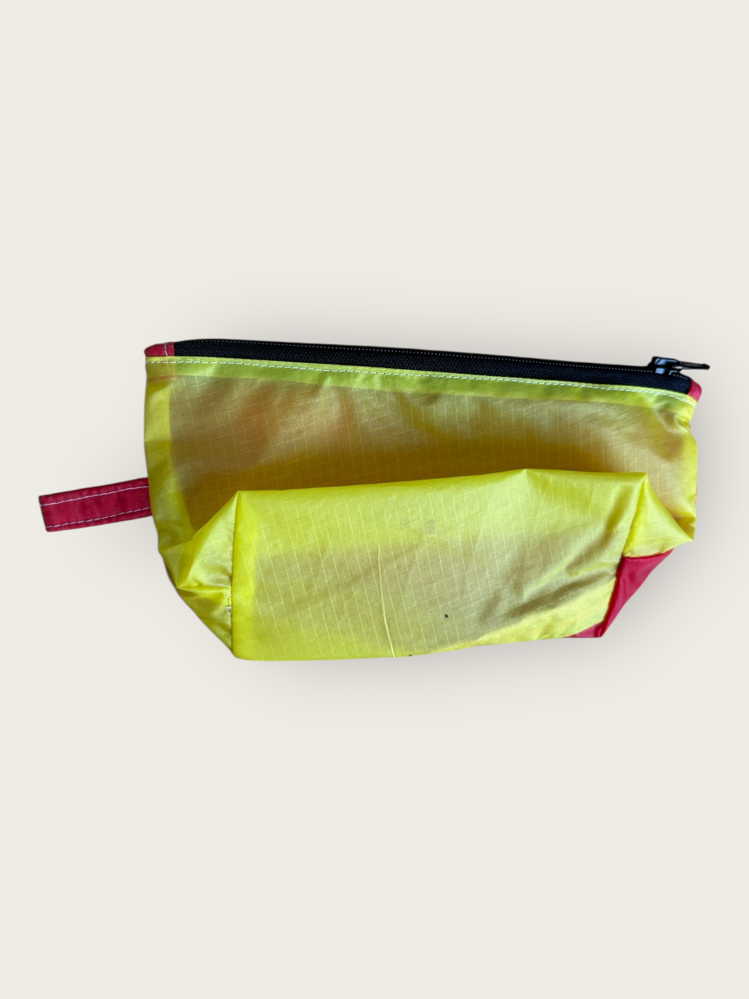 small upcycled toiletry bag