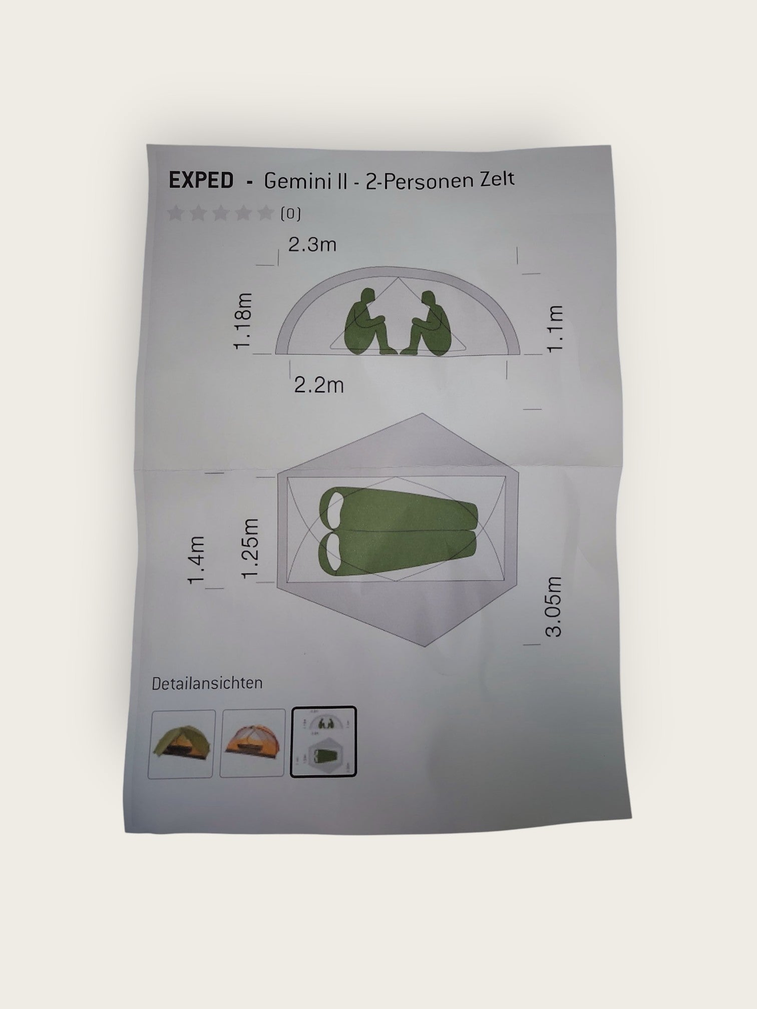 Exped (2-Personen)-Zelt