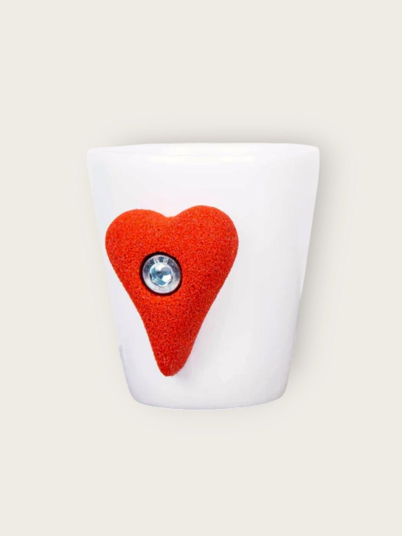 Klettertasse Kaffee rotes Herz